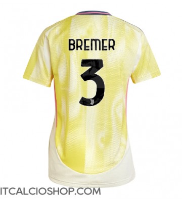 Juventus Gleison Bremer #3 Seconda Maglia Femmina 2024-25 Manica Corta